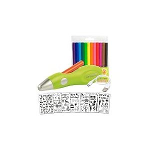 JOLLY- Aérographe pour Enfants, 4446-0001, Vert, Ensemble de 20 pièces