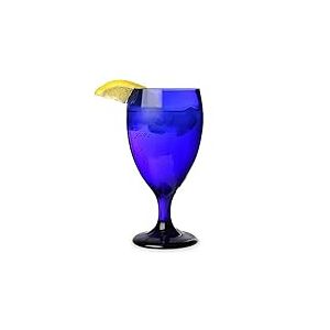 Libbey 4116SRB Lot de 4 verres à thé glacé Bleu cobalt Capacité 460 ml