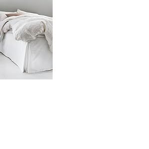 Jotex Jupe de lit Colour - 100% Coton Bio de qualité supérieure - Hauteur : 45 cm - Blanc - 90 x 200 cm
