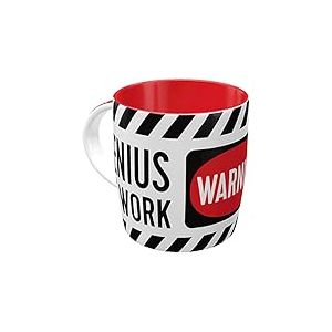 Nostalgic-Art Tasse à café rétro, Genius at Work – Idée de Cadeau pour Gamers, en céramique, Design Vintage Amusant avec Une Citation, 330 ML