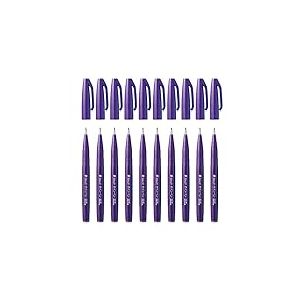 Pentel SES15C-V Lot de 10 Stylos-feutres Violet