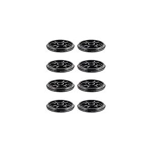 Wagner QuickClick® Patins en Plastique pour Meubles et chaises - Lot de 8 Patins de Rechange changeables - Black - diamètre Ø 50 mm - pour Base Ø 50 mm - Made en Allemagne - 15824900