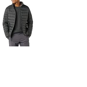 Amazon Essentials Doudoune Imperm&eacute;able L&eacute;g&egrave;re Et Compacte (Disponible En Grande Taille) Homme, Gris Fonc&eacute;, XXL Grande taille Taille Tall