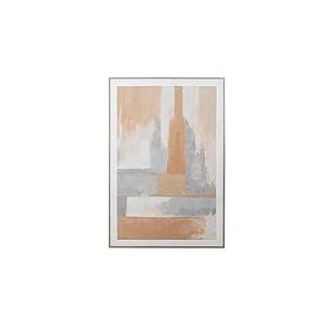 DRW Tableau imprimé Abstrait avec Cadre PS Beige et Gris 80 x 5 x 120 cm