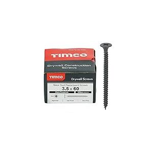 TIMco PH2 Boîte de 200 vis à tôle pour cloison sèche Noir, 00060DRYS