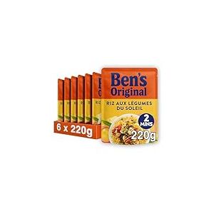 BEN'S ORIGINAL Riz aux Légumes du Soleil 2 Min (6 x 220 g)