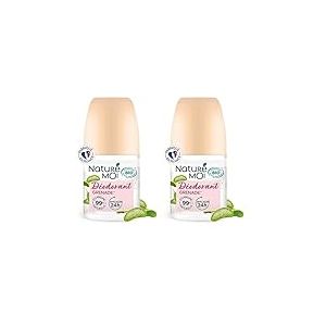 Naturé Moi - Déodorant roll-on - Efficacité 24h - Déodorant femme à l'Aloe Vera Bio et au Magnésium - Parfum Grenade - 99% d'Origine Naturelle - 50 ml - Fabriqué en France (Lot de 2)