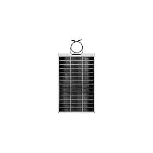 enjoy solar&reg; Panneau Solaire Semi-flexible Monocristallin 100W 12V ETFE, Cellules Solaires PERC 182 * 182mm avec 10 Busbars - Id&eacute;al pour Camping-car, Installation de Balcon, Abri de Jardin, Bateau