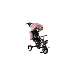 Tricycle pour Enfants MoMi IVI, Tricycle avec si&egrave;ge 360&deg;, Harnais de s&eacute;curit&eacute; 3 Points, Repose-Pieds, Toit Solaire, Roues EVA, Canne parentale r&eacute;glable, Sac Amovible et Panier &agrave; Jouets