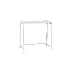 MEUBLE COSY Bureau Pliant avec 4 roulettes pour Petits Espaces Table d'Ordinateur Pliante pour Domicile Poste de Travail Chambre Salon, Style Scandinave, Cadre en Métal, Blanc