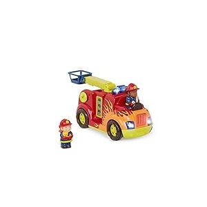 B. Toys - Dépliant sur Les incendies - Camion de Pompier Jouet - Camion de Pompiers interactif - Lumières, Sons et 2 Pompiers - Camions Jouets pour Tout-Petits et Enfants - 18 Mois et +