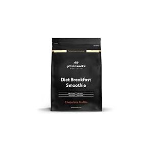 Diet Breakfast Smoothie | Muffin au Chocolat | Petit-déjeuner sur le pouce | Hyperprotéiné et peu sucré | THE PROTEIN WORKS | 2kg