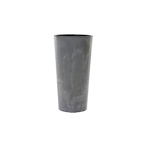 LOCON Stone Pot de Fleurs, en Plastique, avec Insert, Gris, Aspect béton, 25 x 46,5 cm