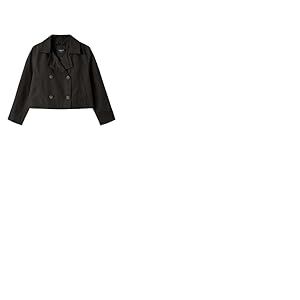 Name it kids Nkfmadelin Trench Coat Short, Noir, Numeric_128 Fille