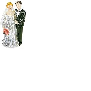 Staedter Décoration de gâteau de Mariage avec Voile, Multicolore, Porcelaine, Multicolore, 8 cm