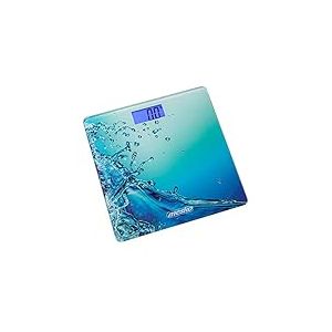 Mesko MS8156 Balance Pese Personne Numérique Haute Précision, Design en Verre Exclusif, Écran LCD, jusqu'à 150Kg, Plateforme en Verre Trempé Décoratif pour Salle de Bain, Arrêt Automatique