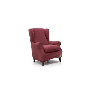 FAVERTI&reg; Housse de Fauteuil &agrave; Oreilles &eacute;lastique de 70 &agrave; 100 cm | Mod&egrave;le Reale | Fuchsia fonc&eacute; | Housse r&eacute;glable pour Fauteuil &agrave; Oreilles Universelle | Protecteur de qualit&eacute; en Tissu Jacquard Toucher