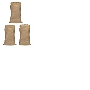 La Cordeline Lot 3 Sacs en Toile de Jute Naturel 60 x 100cm - Résistant 50 Kg - Sac Jardin, à Pomme de Terre - Stockage