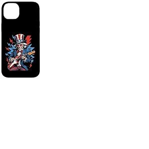 Uncle Sam Guitare électrique 4 juillet Rock USA Coque pour iPhone 14 Plus
