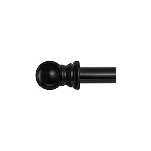 Tringle à rideaux extra longue de 304,8 cm à 431,8 cm, très résistante de 2,5 cm, pour salon, chambre, terrasse extérieure, tringle à rideaux en métal pour tringle à rideaux de 3 à 4,3 m avec 4