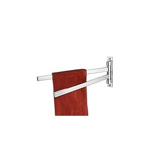 KOKOSIRI Porte-Serviettes pivotant pivotant &agrave; 2 Bras pour Salle de Bain, Cuisine, Toilettes, Fixation Murale en Acier Inoxydable chrom&eacute; B5007CH-A2