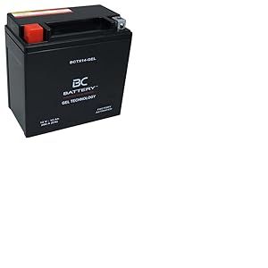 BC BATTERY Batterie de démarrage pour moto avec GEL 12V 12Ah BCTX14-GEL Moto&Scooter, sans entretien scellée préchargée similaire à YTX14-BS