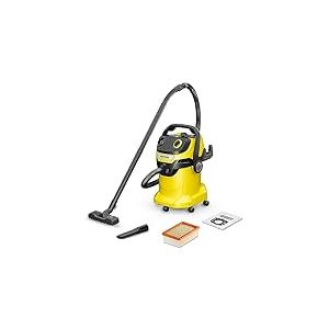 Kärcher Aspirateur Eau et Poussières WD 5 V-25/5/22, Filtre Plissé Plat, Fonction de Nettoyage du Filtre, Cassette Filtrante, 1100 W, Cuve : 25 l, Tube d'Aspiration : 2,2 m, Fonction Soufflerie