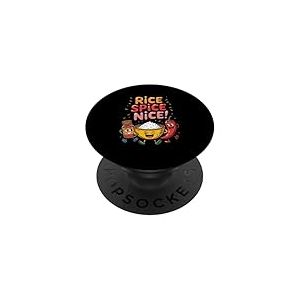 Fried Rice Spice Nice Hot Rice PopSockets PopGrip Adh&eacute;sif