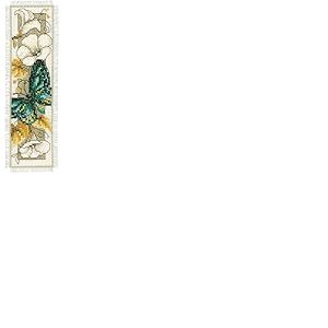 Vervaco De Point De Croix Compt&eacute; Marque-Page DIY PAPILLONS ET FLEURS V Kit Complet Loisir Cr&eacute;atif Adulte Cadeau De Lecture Broderie D&eacute;butant ca. 6 x 20 cm Cross Stitch