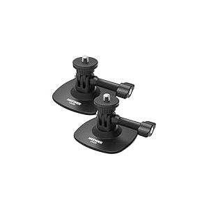 NEEWER 2PCS Supports Adh&eacute;sifs Compatibles avec Insta 360 GoPro DJI AKASO, Support de Casque de Voiture Flexible &agrave; 180&deg; pour Enregistrement Vid&eacute;o POV et Streaming Direct, pour Accessoire 1/4", CA159