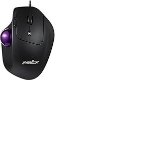 Perixx PERIMICE-520 Souris Trackball Ergonomique Programmable avec câble USB, Angle Ajustable, Design avec 8 Boutons, Noir