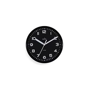Acctim Runwell Petite Horloge Murale &agrave; Quartz avec bo&icirc;tier Fin (Noir)