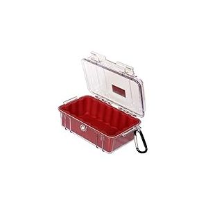 Peli MicroCase 1050 Boite Plastique Clear lid/Red