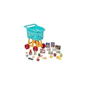Battat - Chariot d'&eacute;picerie - Jeu d'&eacute;picerie de Luxe - Aliments Jouets pour Tout-Petits et Enfants - Jouet Panier d'achat - Plus de 20 Aliments pour Faire Semblant - 3 Ans et +