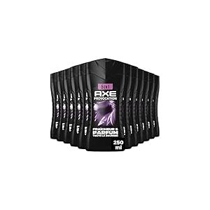 AXE - Gel Douche Homme 5en1 Provocation - 24h Hydratant - 87% d'Ingrédients d'origine naturelle - parfum noix de coco & poivre noir - lot 12x250ml