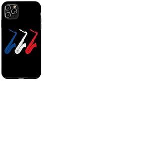 Saxophone Drapeau Français Musique De France Sax Cadeau Coque pour iPhone 11 Pro Max
