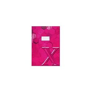 HERMA 20084 Lot de 10 protège-cahiers A4 en carton rose avec champ d'inscription, en papier solide et extra résistant, protège-cahiers avec motif hexagonal, pour cahiers scolaires, colorées