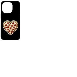 Pepperoni Pizza Heart Saint-Valentin Amateur de Pizza Vieilli Coque pour iPhone 15 Pro