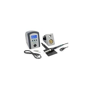 QUICK 3104 Station de soudage ESD numérique réglable 80 W avec fer à souder avec panne à souder de 2 mm et accessoires – Calibrage de 100 ° à 450 °C – Protection ESD