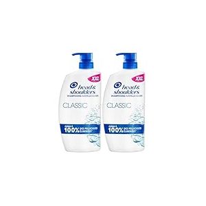 Head & Shoulders Classic Shampoing Antipelliculaire avec Pompe 2x800ml. Usage Quotidien. Jusqu'&agrave; 100% des Pellicules &Eacute;limin&eacute;es, Cliniquement Prouv&eacute;. Tous Types de Cheveux et de Cuir Chevelu
