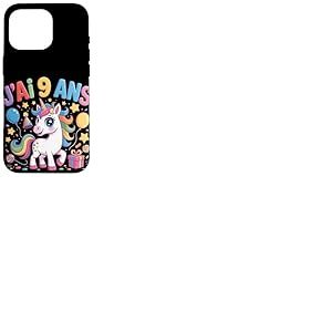 Enfant Licorne Enfant 9ans Anniversaire Garcon Fille Licorne Coque pour iPhone 16 Pro