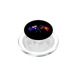 Drapeau Australien Papouasie-Nouvelle-Guin&eacute;e crois&eacute; Drapeau Australien PNG PopSockets PopGrip pour MagSafe