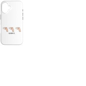 Tendance : mème, clic à la Main, pointeur, Pouce, Doigt, Touche, Horloge Coque pour iPhone 16