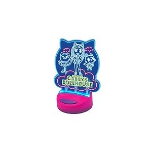 Cefa Toys - Lumi&egrave;re de Nuit Peint et Brille La Maison de Poup&eacute;es de Gabby, Lumi&egrave;re avec Tableau de Bord avec Base de Lumi&egrave;res LED pour Colorer, Comprend Feutres, Non Inclus Batteries, Convient pour