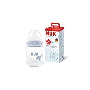 NUK First Choice Biberon | 0+ mois | 150 ml | Biberon anti-colique | PP | Indicateur de contr&ocirc;le de la temp&eacute;rature | Baleine | Lot de 1