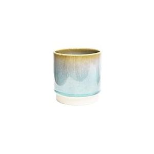 Ivyline Jardinière en faïence, Turquoise, 14 x 13,5 cm
