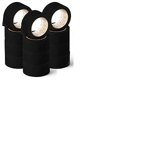 OFITURIA Ruban adh&eacute;sif, couleur noire, ruban pour emballer et organiser vos bo&icirc;tes et envois, sceau de diff&eacute;rentes couleurs vives 66 mt x 48 mm (12 unit&eacute; - Noir)