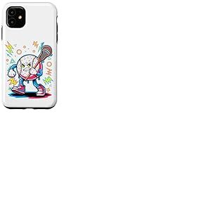 Retro Arcade Joueur de Lacrosse sur Gazon Coque pour iPhone 11