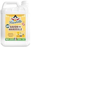 Paulette - Savon de Marseille Authentique - Dégraissant Ménager Surpuissant au Bicarbonate, Multi-Surfaces Ecocert - Fabriqué en France - 5 L