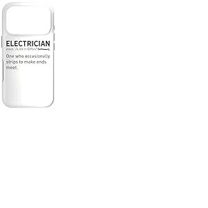 Technicien &eacute;lectronique D&eacute;finition Dictionnaire &eacute;lectricien Coque pour iPhone 17 Pro